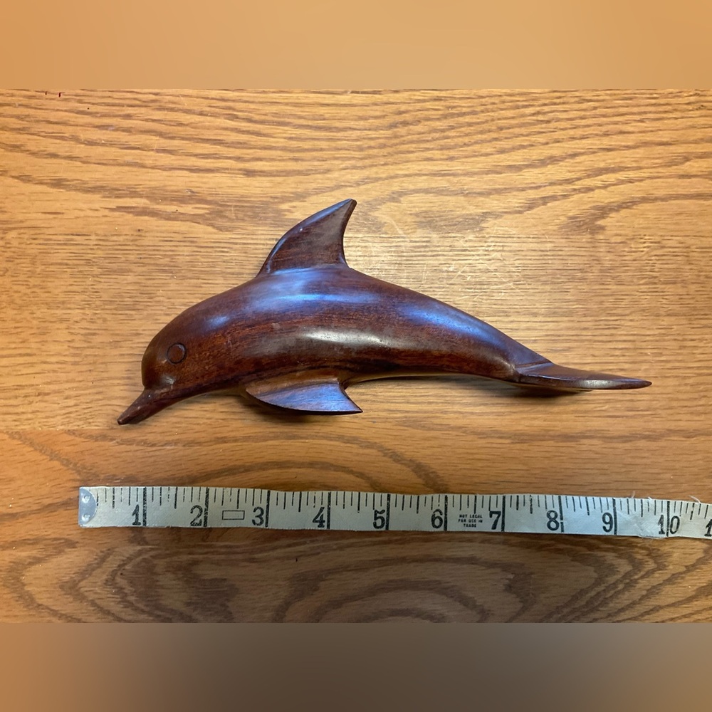 Wooden Dolphin Figurine